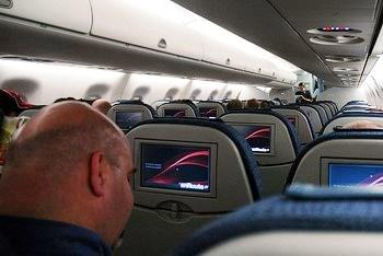 Passengers on airplane